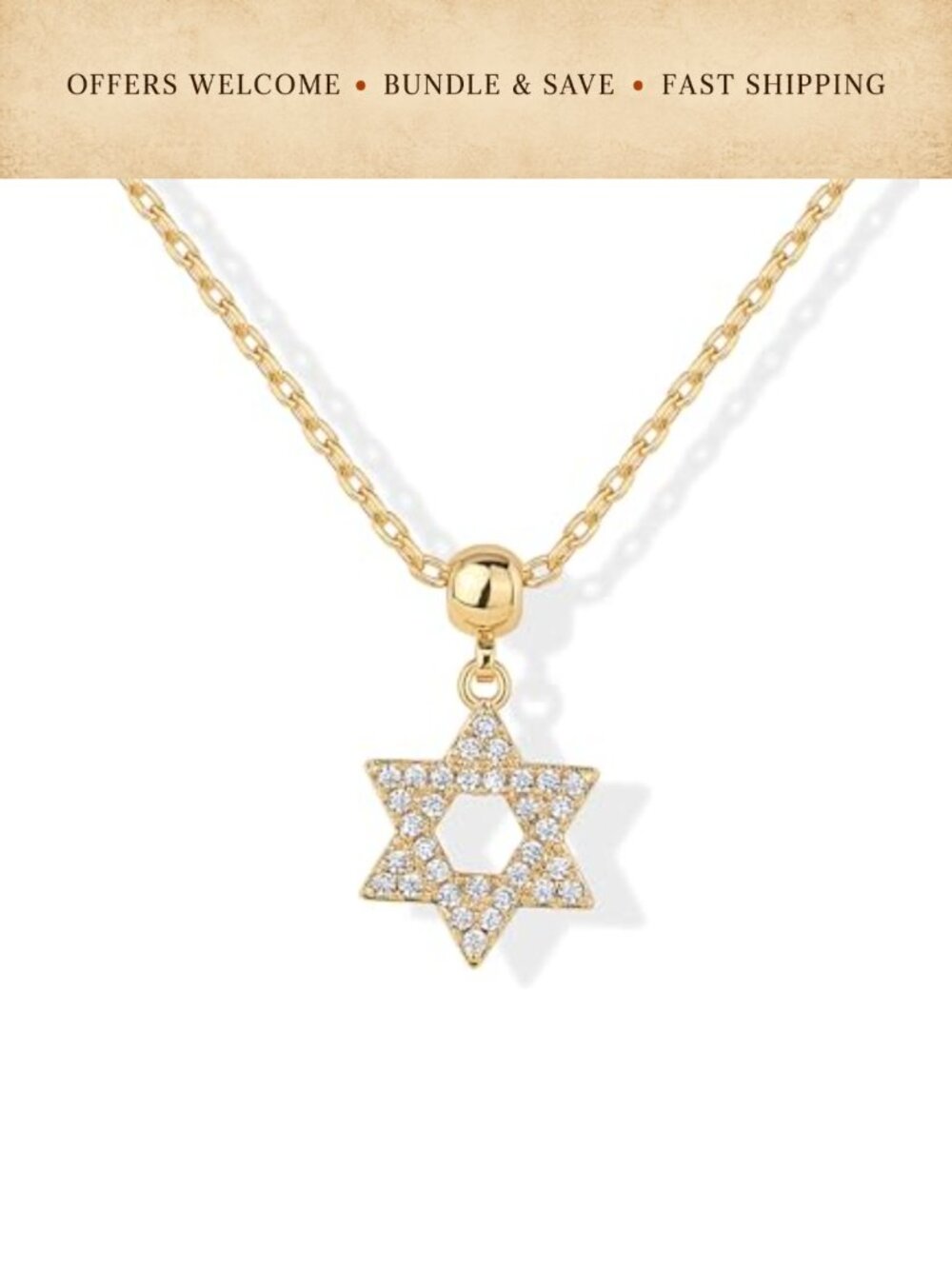 14K Gold Plated Charm Pendant Necklace Adjustable Sliding Chain Dainty Set